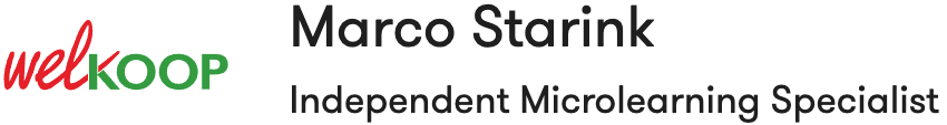 Marco Starink Independent Microlearning Specialist